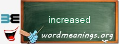 WordMeaning blackboard for increased